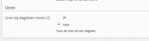 Toon ook de uren bij dagdeel